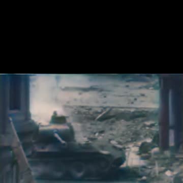 Famous Cologne tank duel 1945 clash #Colourized footage🇩🇪 🎥 🦾