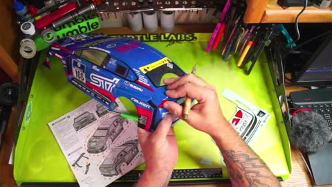 Final Day Stickering the Tamiya tt02