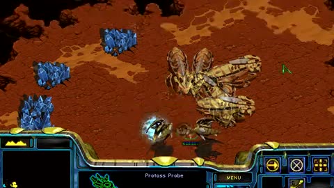 Starcraft 1 _ 1 vs 7 random computers (melee) on _Primeval isles_ map(a bit)