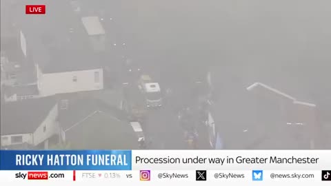 Crowds gather for boxer Ricky Hatton's funeral procession