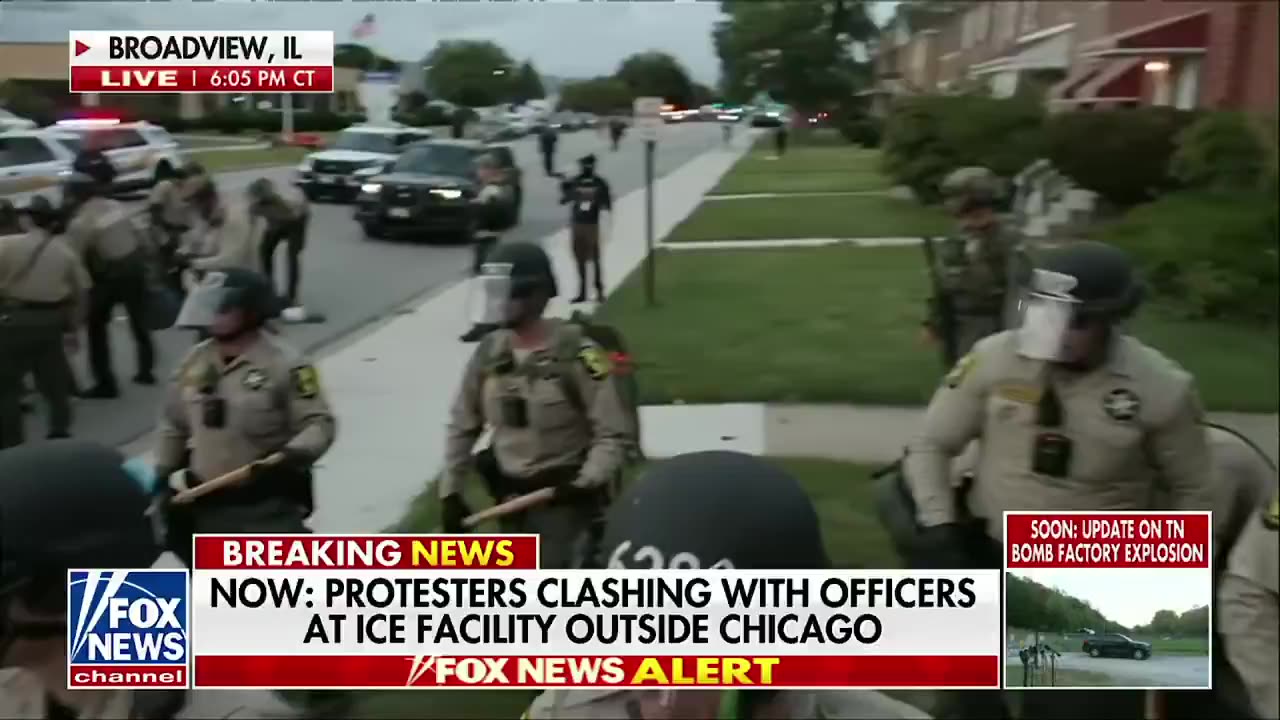 State Troopers take down leftist activist outside ICE facility near Chicago