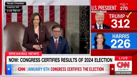 Kamala Reads Off Her Loss as Congress Certifies 2024 Election, Marking Trump's Official Victory