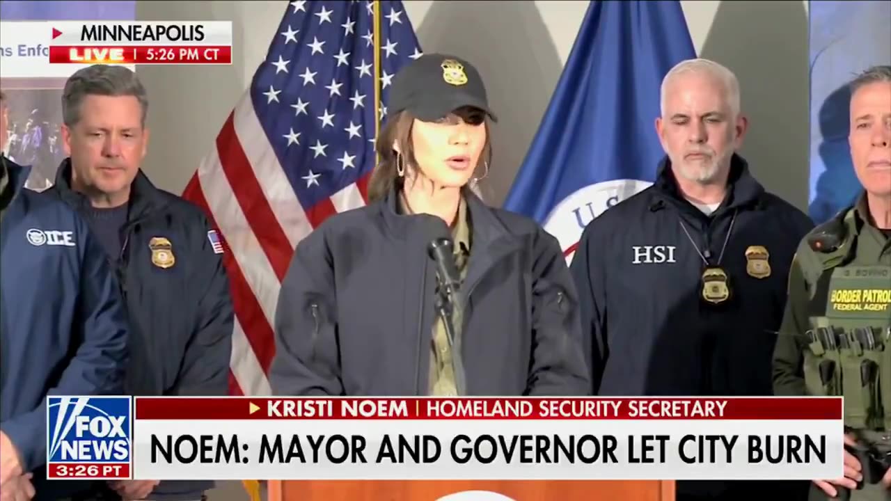 Noem Describes Moment ICE Agents Confronted Leftist Agitator in Minneapolis Before Fatal Shooting