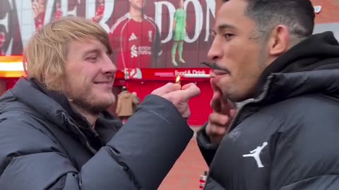 Paddy Pimblett Lights a Cigarette for Carlos Prates
