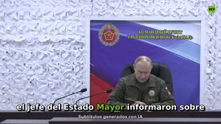 Putin visita uno de los puestos de mando del Grupo Západ