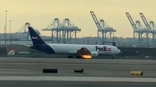 FedEx flight returned to Newark after fire