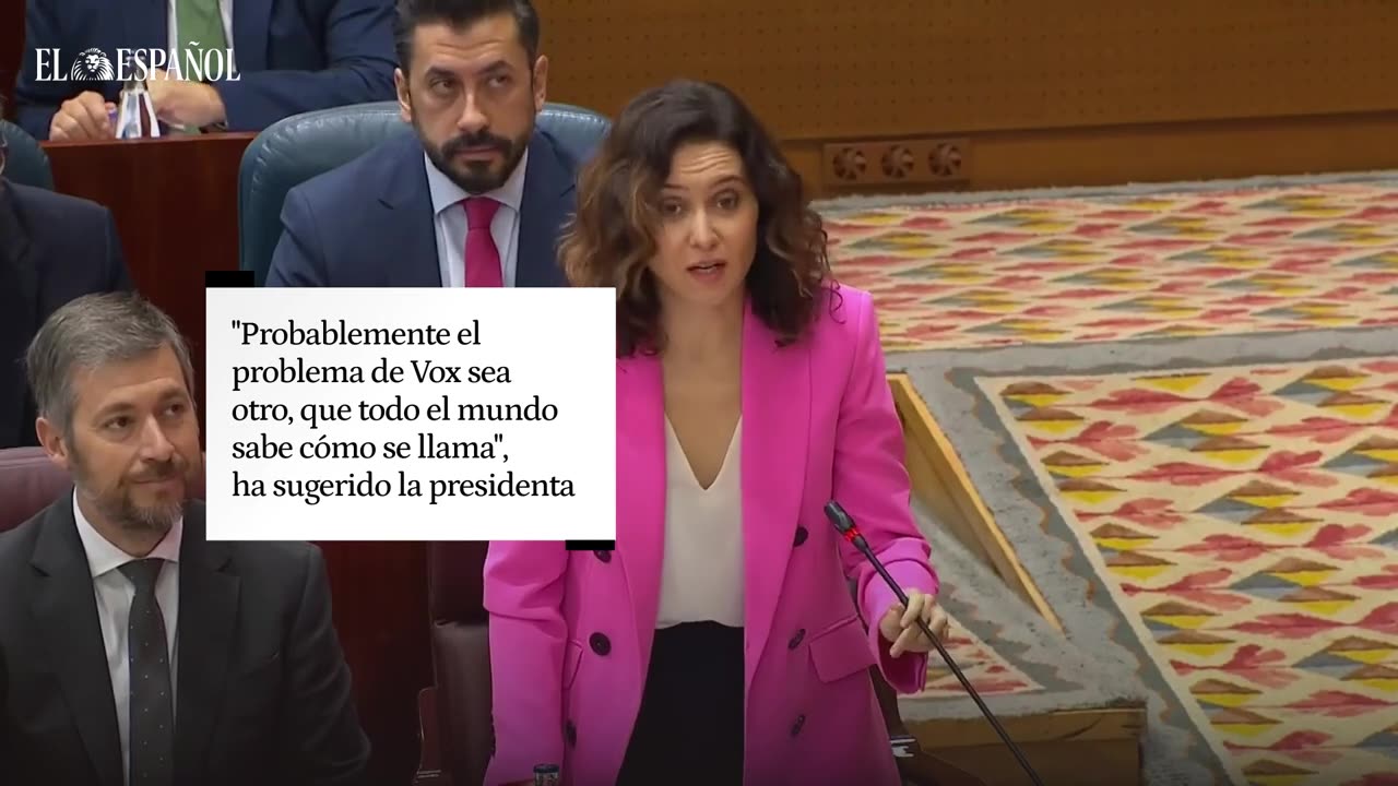 POLÍTICA | Ayuso: "Probablemente el problema de Vox sea otro, que todo el mundo sabe cómo se llama"