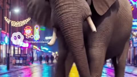 Dancing Elephant on the Street 🐘💃🤣