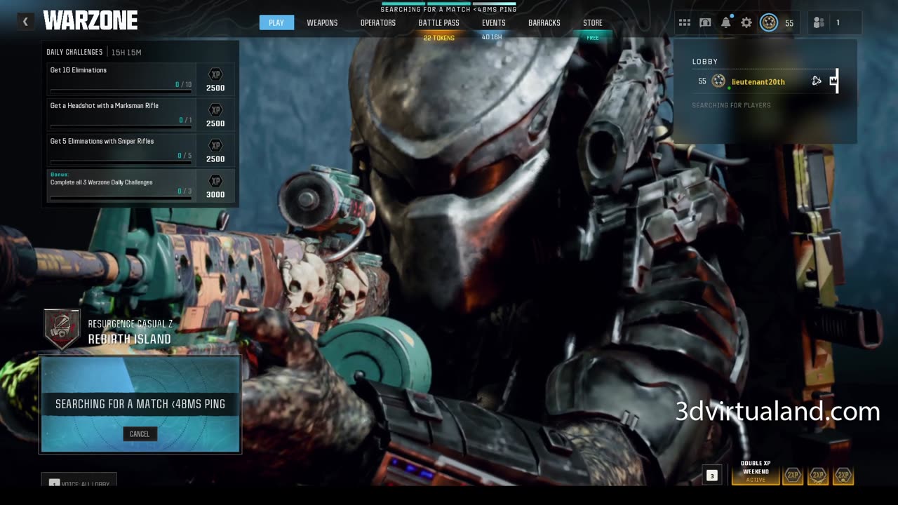Call of Duty: Warzone Season 05 Reloaded | Wed, Fri and Sun 20:00 pm cdt.