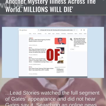 Fact Check: Bill Gates Did NOT Say 'Defunding USAID Will Bring About Another Mystery Illness'