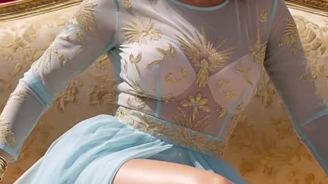 Angelic Vibes with a Bold Twist #heavenlylook #styleicon #blueandgold #fashionforward #glowstyle