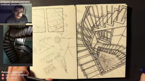 How to draw stairs in perspective