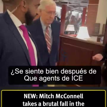 Mitch McConnell takes a brutal fall in the Russell basement