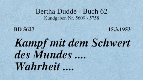 BD 5627 - KAMPF MIT DEM SCHWERT DES MUNDES .... WAHRHEIT ....