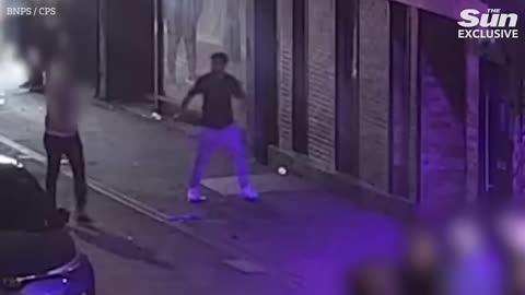 Terrifying moment migrant GLASSES man at Bournemouth nightclub – but avoids being deported