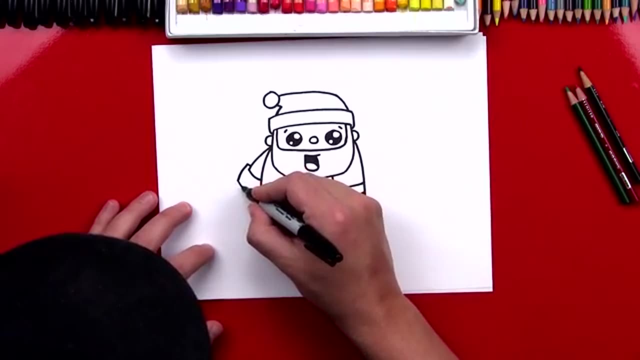how to draw santa