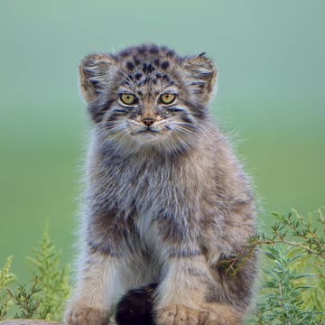 Pallas’s cats are distant relatives of leopards 🩶 #Shorts #Animals