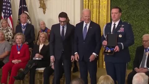 DISGRACEFUL! Joe Biden handing out the Presidential Medal of Freedom to George Soros