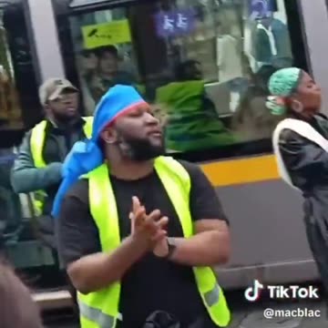Shocking footage of Africans blocking roads and trains in Dublin.