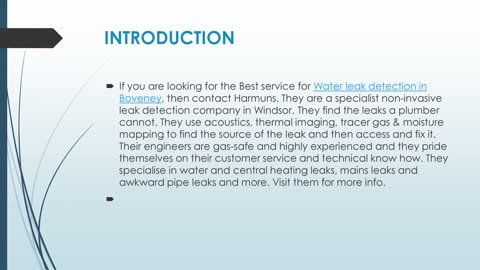 Get The Best Water Leak Detection in Boveney.