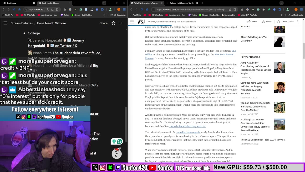 NONFON AWARDS | Econ Stuff | Chilling, Chatting, Minecraft | !tts !discord