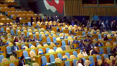 RAW: UN delegates stage mass walkout during Netanyahu's fiery speech