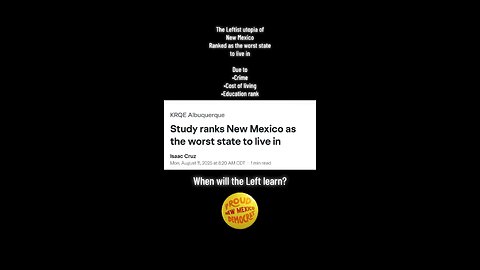 New Mexico, the worst state to live in
