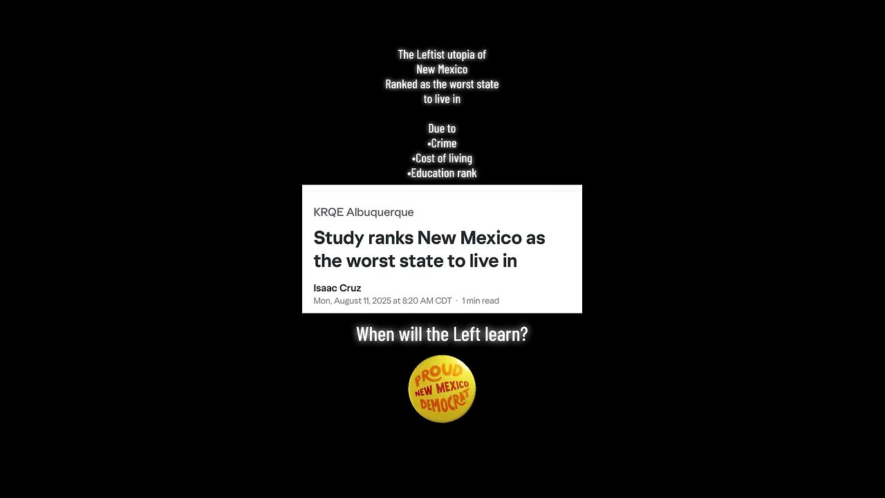 New Mexico, the worst state to live in
