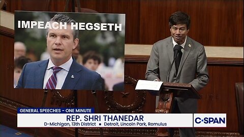 Rep Shri Thanedar Demands Sec of War Resign or Be Impeached