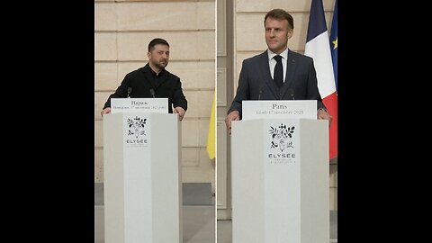 Macron y Zelenski protagonizan escena incómoda en conferencia de prensa