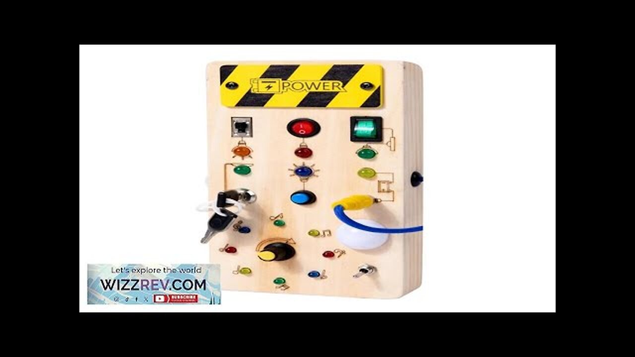 Montessori Busy Board Sensory Toys Wooden With LED Light Switch Control Board Review