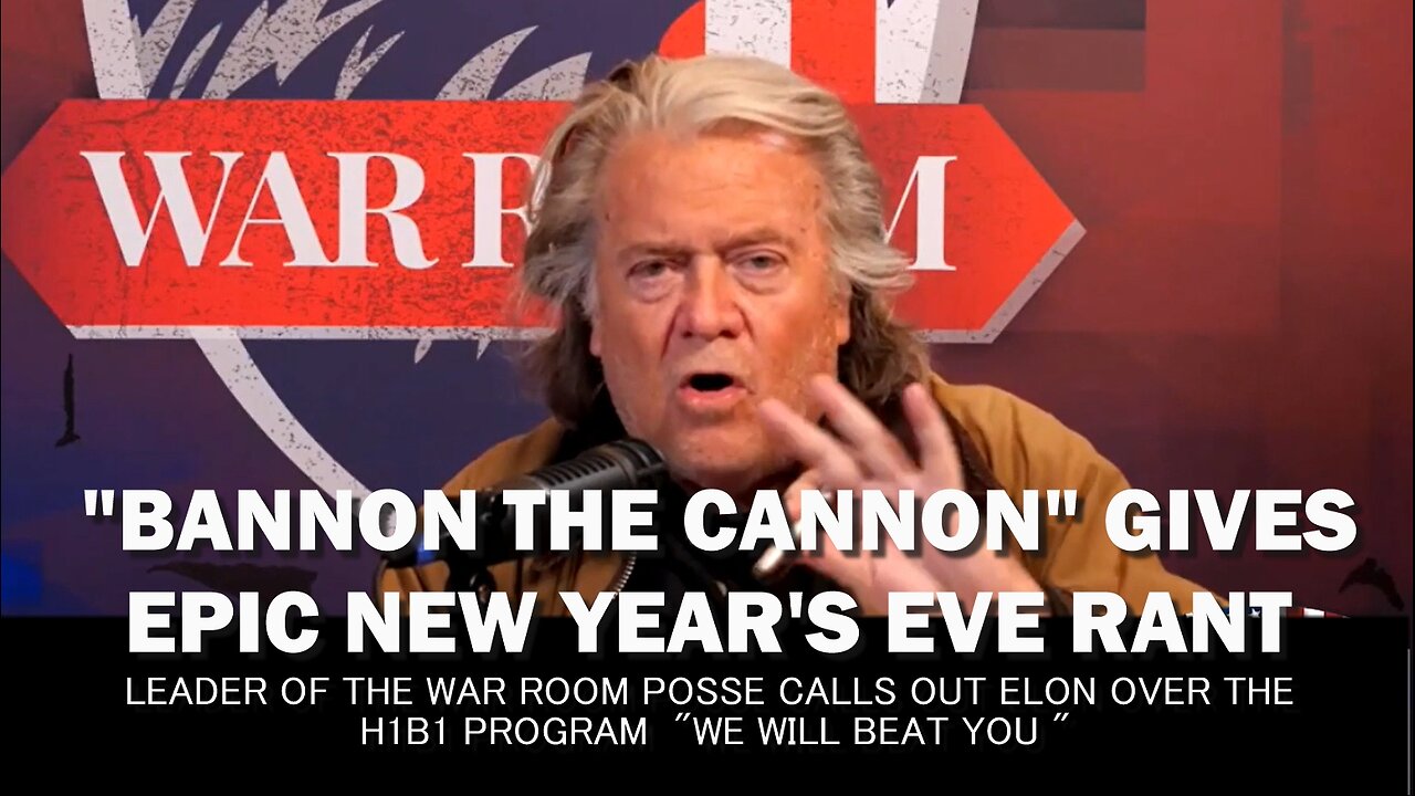 Bannon the Cannon Gives EPIC New Year's Eve Rant!