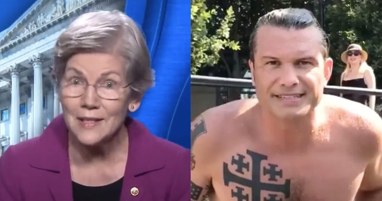 Warren Goes Nuclear on ‘Potential Insider Threat’ Pete Hegseth, Specifically His Christian Tattoo