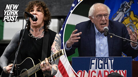 Trans rocker shocks crowd at Bernie Sanders rally with lyrics about God's genitals