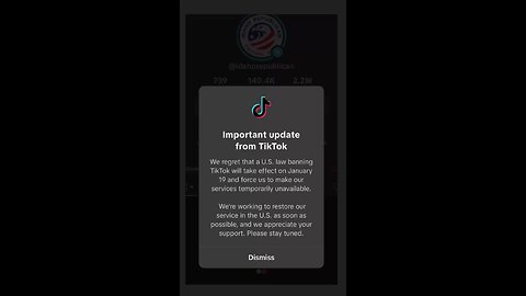TikTok Ban Starting