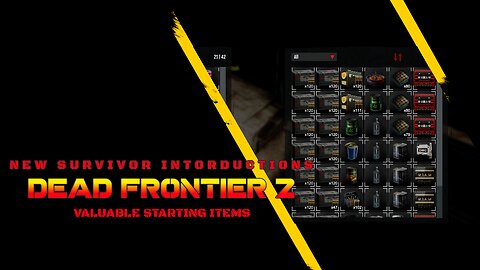 Dead Frontier 2-Valuable Starting Items