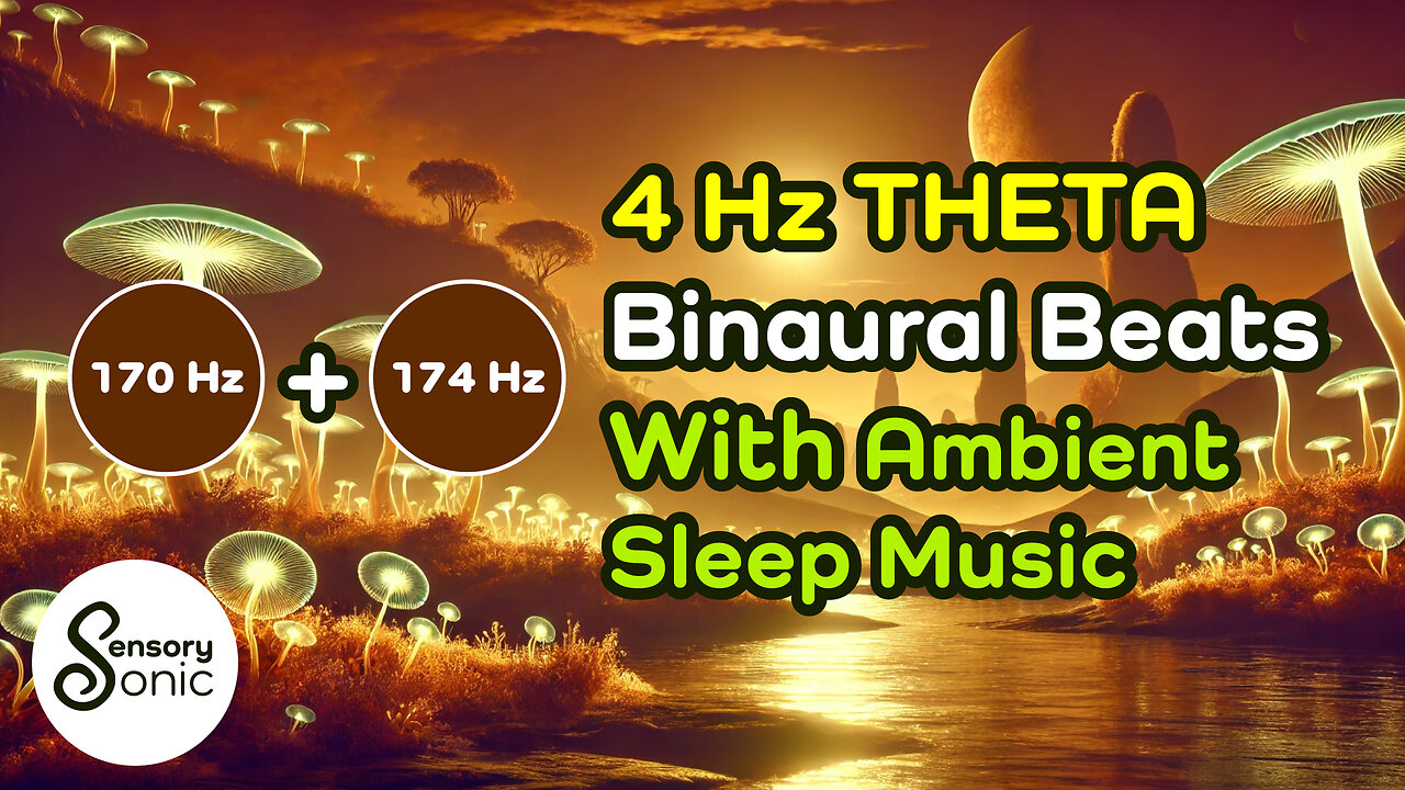 4 Hz Theta Binaural Beats for 90 Minutes | Deep Meditation | Fall asleep | With Ambient Sleep Sounds