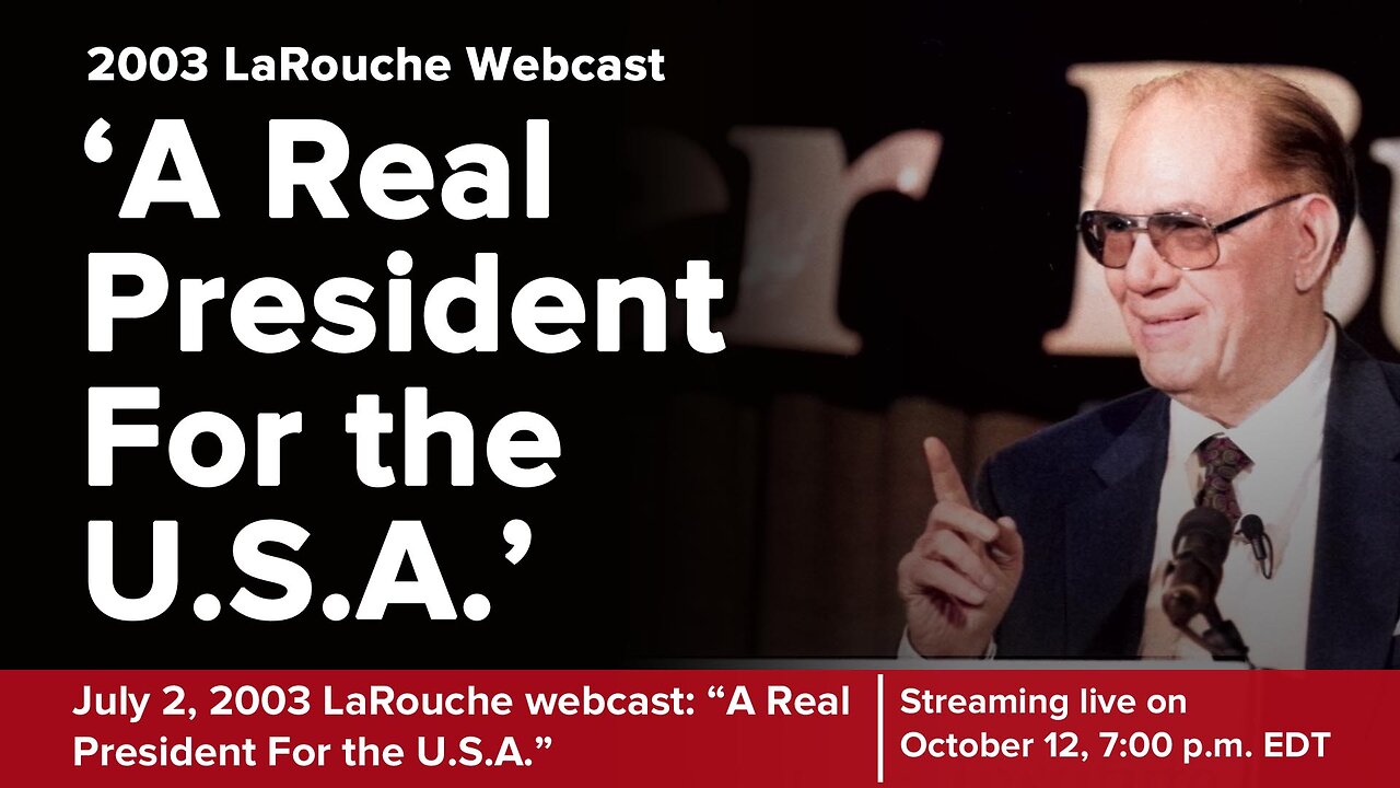 July 2, 2003 Webcast: "A Real President For the U.S.A."