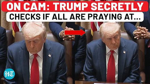 On Cam: Trump Secretly Checks If All Secretaries Are Praying During Grace At 1st Cabinet Meet| USA