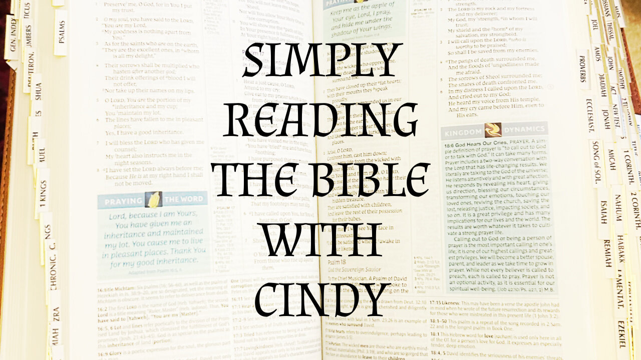 SIMPLY READING THE BIBLE WITH CINDY 11/5/2025