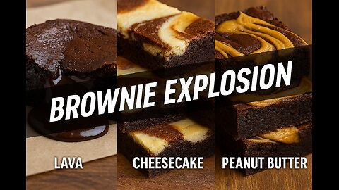 Brownie Explosion Trio 🍫🔥 Lava • Cheesecake • Peanut Butter Swirl | FlavorVille