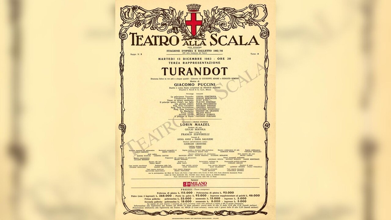 Puccini: Turandot | Dimitrova, Domingo, Ricciarelli - Maazel, Zeffirelli (La Scala 1983)