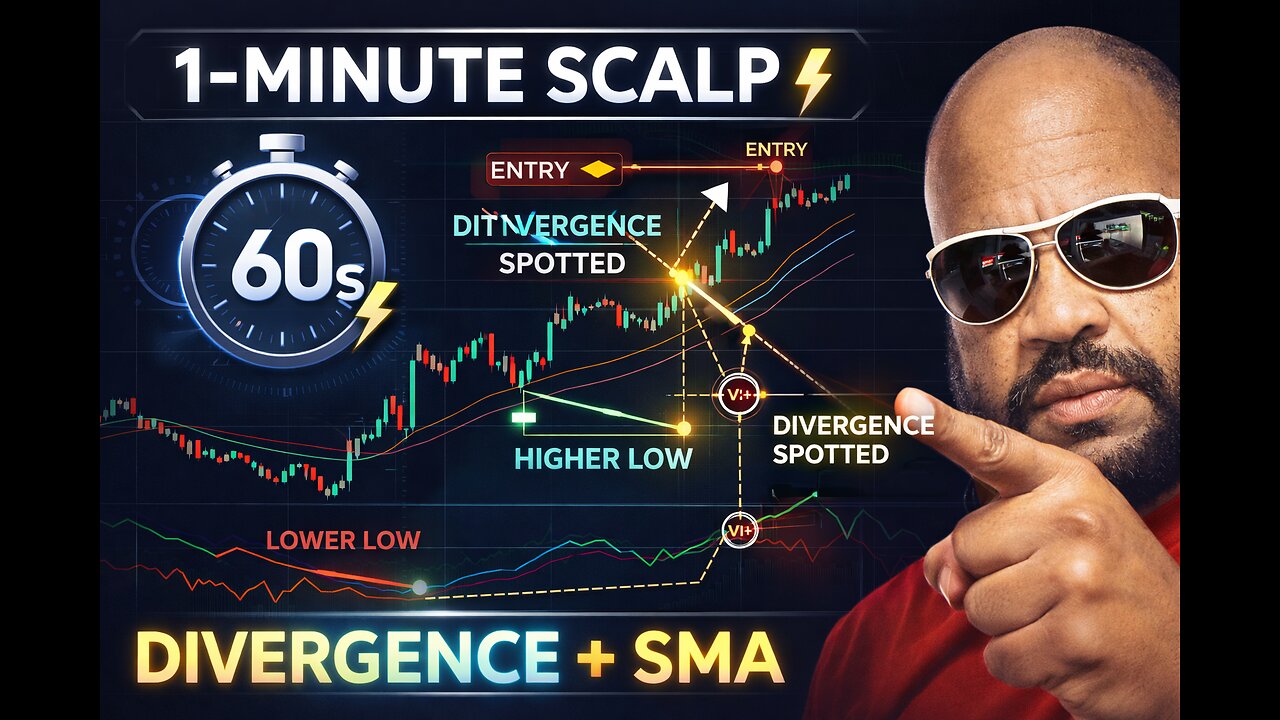 1-Minute Binary Options Scalping: Vortex Divergence & SMA Stack Strategy