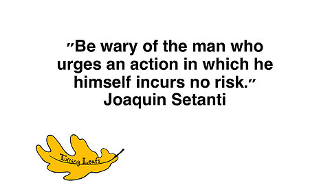 Be wary of the man ...