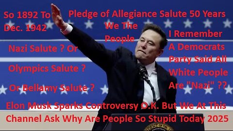 Elon Musk Sparks Controversy O.K. But We At This Channel Ask Why Are People So Stupid Today