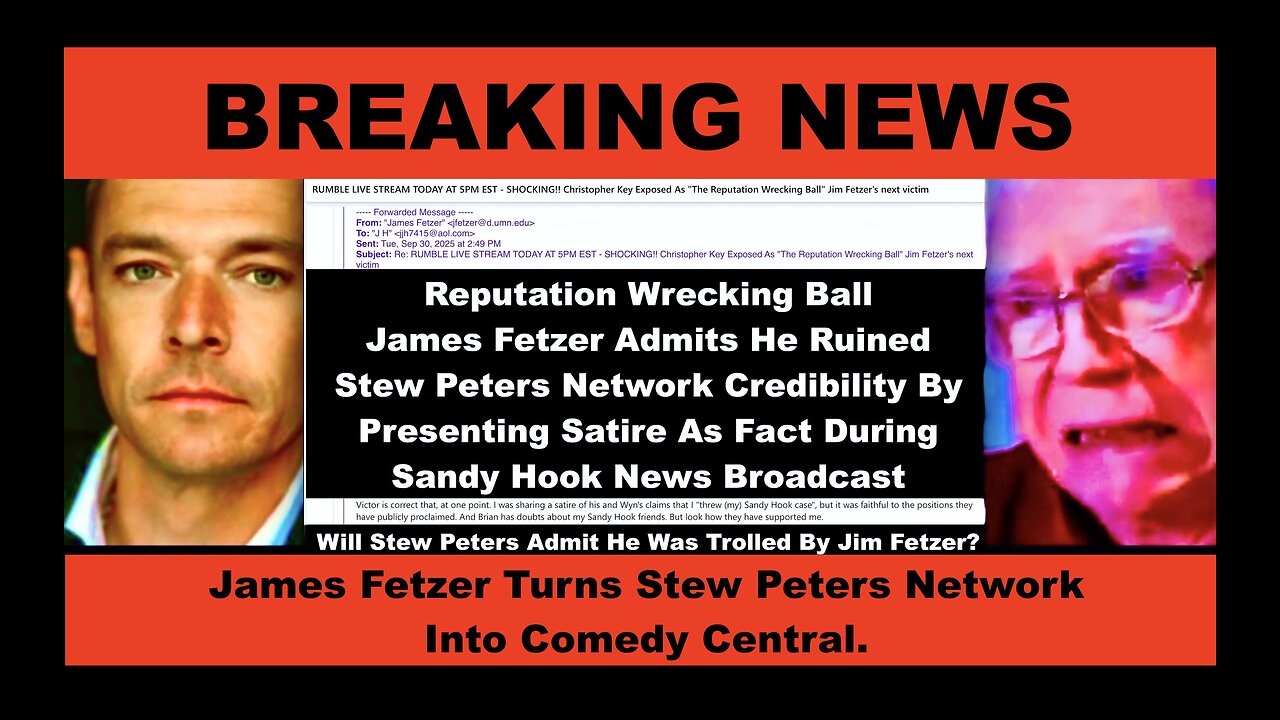 Reputation Wrecking Ball Jim Fetzer Email Confession Destroys Stew Peters Network Credibility