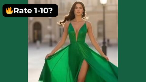 🔥 Rate This Emerald Green Silk Party Dress 1-10? | Supermodel Silk Glow 4K