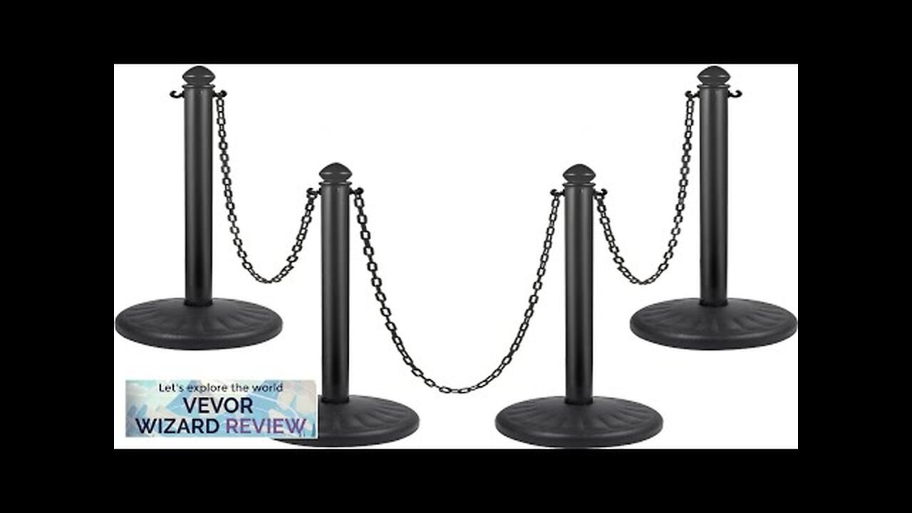 VEVOR Plastic Stanchion 4pcs Chain Stanchion Outdoor Stanchion w/ 4 x 39.5in Review