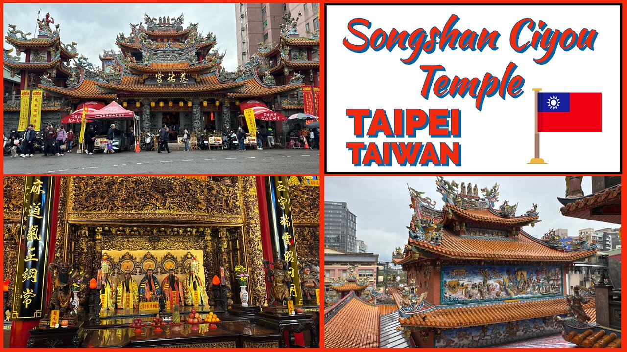 Songshan Ciyou Temple - Built in 1757 & Dedicated to Mazu, Goddess of the Sea - Taipei Taiwan 2025