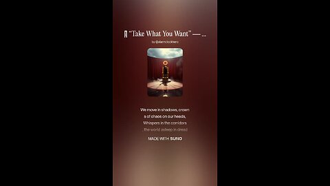 🔥 “Take What You Want” — A Mastermind Villain Anthem 🔥